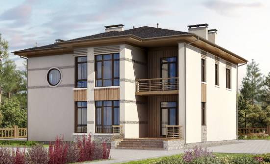 345-001-П Проект двухэтажного дома, просторный коттедж из поризованных блоков Нальчик | Проекты домов от House Expert