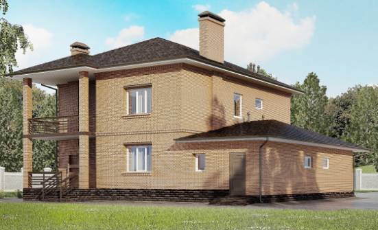 245-003-Л Проект двухэтажного дома и гаражом, современный домик из кирпича Нальчик | Проекты домов от House Expert