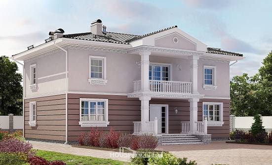 210-005-П Проект двухэтажного дома, современный дом из теплоблока Нальчик | Проекты домов от House Expert
