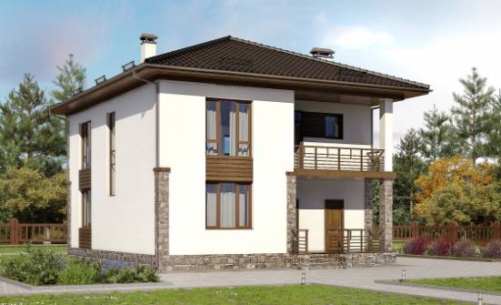 170-005-П Проект двухэтажного дома, скромный загородный дом из пеноблока Нальчик | Проекты домов от House Expert