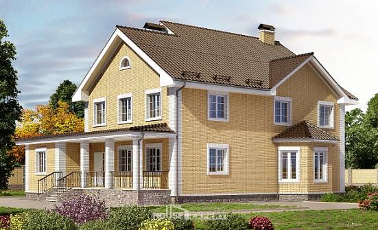 320-003-Л Проект двухэтажного дома, уютный загородный дом из твинблока Нальчик | Проекты домов от House Expert
