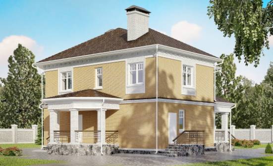 160-001-Л Проект двухэтажного дома, простой загородный дом из керамзитобетонных блоков Нальчик | Проекты домов от House Expert