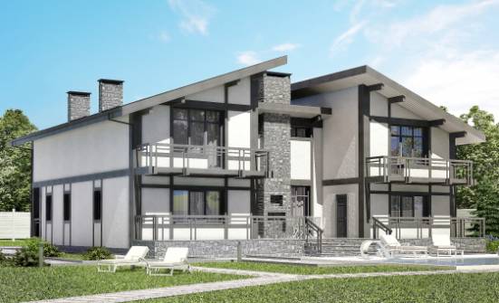 280-002-П Проект двухэтажного дома с мансардой, бюджетный загородный дом из кирпича Прохладный | Проекты домов от House Expert