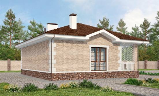 065-002-П Проект бани из кирпича Нальчик | Проекты одноэтажных домов от House Expert