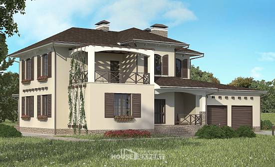 285-002-П Проект двухэтажного дома, гараж, большой загородный дом из кирпича Прохладный | Проекты домов от House Expert