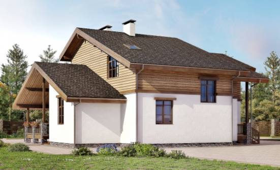 210-006-П Проект двухэтажного дома мансардой, простой дом из кирпича Нальчик | Проекты домов от House Expert