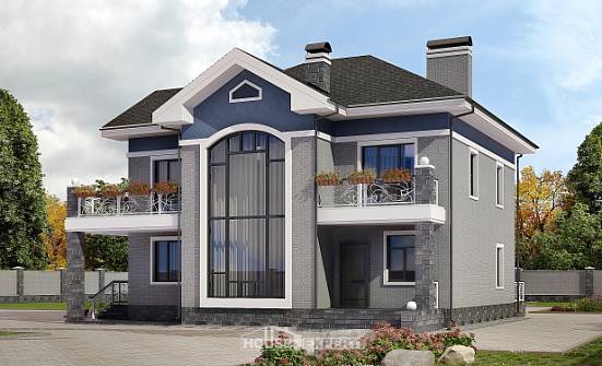 200-006-Л Проект двухэтажного дома, классический коттедж из кирпича Нальчик | Проекты домов от House Expert
