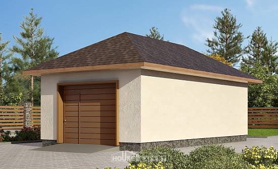 040-001-П Проект гаража из поризованных блоков Прохладный | Проекты домов от House Expert