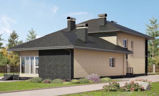 305-003-Л Проект двухэтажного дома, уютный загородный дом из поризованных блоков Прохладный | Проекты домов от House Expert