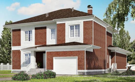 315-001-П Проект двухэтажного дома, гараж, огромный дом из кирпича Прохладный | Проекты домов от House Expert