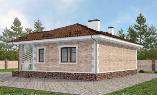 065-002-П Проект бани из кирпича Нальчик | Проекты одноэтажных домов от House Expert