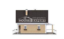 130-004-П Проект двухэтажного дома с мансардой, современный загородный дом из керамзитобетонных блоков Прохладный, House Expert