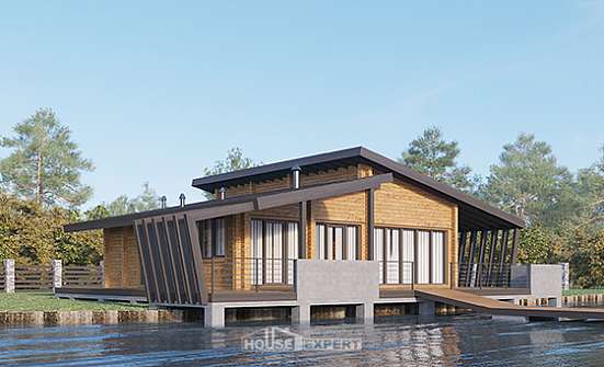 100-007-П Проект бани из дерева Прохладный | Проекты домов от House Expert
