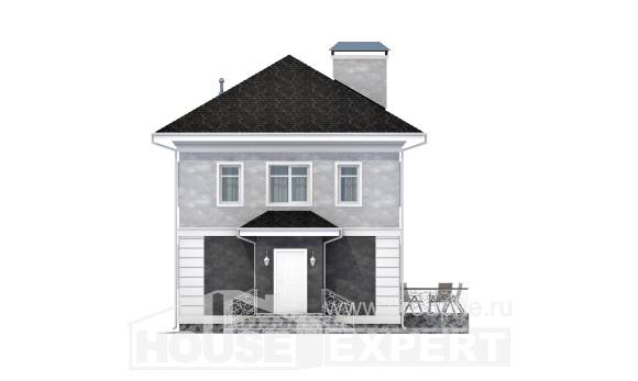 090-003-П Проект двухэтажного дома, доступный коттедж из поризованных блоков Нальчик, House Expert