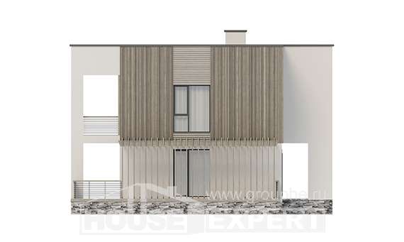 150-017-П Проект двухэтажного дома, бюджетный загородный дом из бризолита Нальчик, House Expert