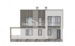 150-017-П Проект двухэтажного дома, скромный загородный дом из керамзитобетонных блоков Прохладный, House Expert