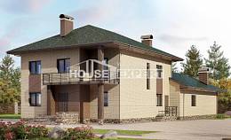 305-003-П Проект двухэтажного дома, классический дом из керамзитобетонных блоков Прохладный, House Expert