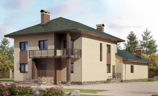 305-003-П Проект двухэтажного дома, красивый домик из бризолита Нальчик | Проекты домов от House Expert
