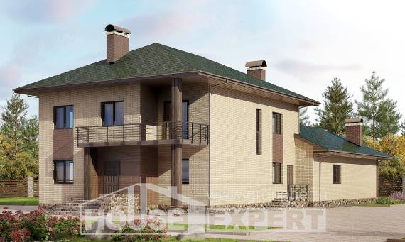305-003-П Проект двухэтажного дома, классический дом из керамзитобетонных блоков Прохладный, House Expert