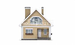 130-004-П Проект двухэтажного дома мансардой, уютный коттедж из твинблока Нальчик, House Expert