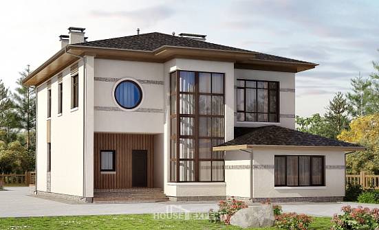 345-001-П Проект двухэтажного дома, классический домик из поризованных блоков Прохладный | Проекты домов от House Expert