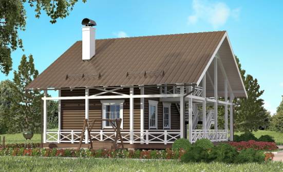 080-001-П Проект двухэтажного дома с мансардой, красивый загородный дом из дерева Нальчик | Проекты домов от House Expert