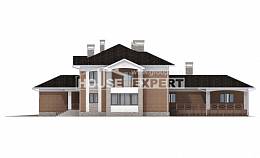 520-002-Л Проект трехэтажного дома и гаражом, уютный загородный дом из газобетона Прохладный, House Expert