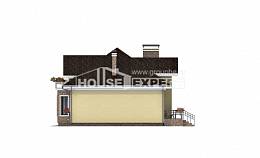 150-008-Л Проект двухэтажного дома мансардный этаж, небольшой домик из теплоблока Нальчик, House Expert
