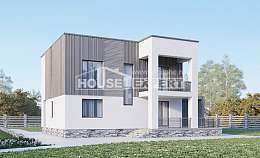150-017-П Проект двухэтажного дома, классический дом из теплоблока Прохладный, House Expert