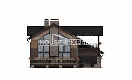240-002-П Проект двухэтажного дома с мансардным этажом и гаражом, современный загородный дом из блока Прохладный, House Expert
