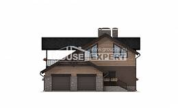 240-002-П Проект двухэтажного дома с мансардным этажом и гаражом, классический домик из теплоблока Прохладный, House Expert