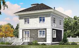 090-003-П Проект двухэтажного дома, экономичный загородный дом из бризолита Прохладный, House Expert