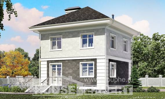 090-003-П Проект двухэтажного дома, экономичный загородный дом из бризолита Прохладный, House Expert