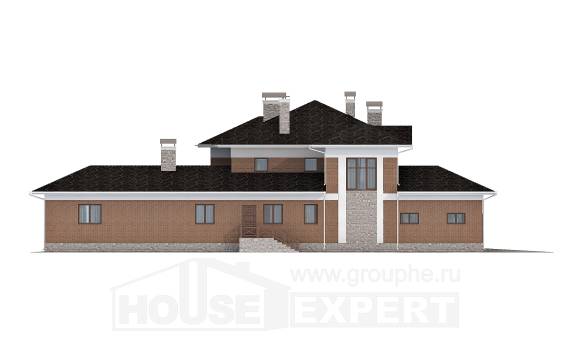 520-002-Л Проект трехэтажного дома, гараж, просторный коттедж из блока Нальчик, House Expert