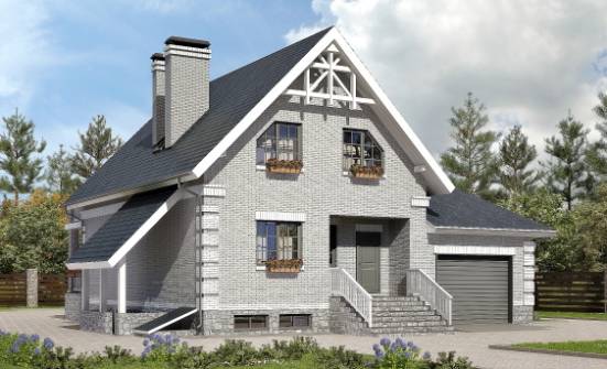200-009-П Проект трехэтажного дома с мансардой и гаражом, современный домик из газобетона Прохладный | Проекты домов от House Expert