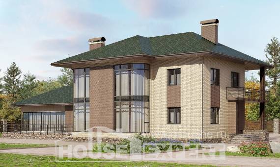 305-003-П Проект двухэтажного дома, уютный дом из газосиликатных блоков Нальчик, House Expert