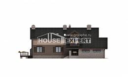 240-002-П Проект двухэтажного дома мансардой и гаражом, средний домик из арболита Нальчик, House Expert