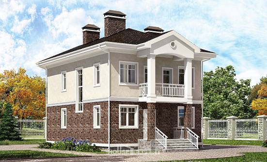 120-001-Л Проект трехэтажного дома, красивый коттедж из пеноблока Прохладный | Проекты домов от House Expert