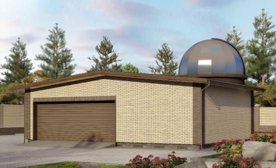 075-001-Л Проект гаража из кирпича Прохладный | Проекты домов от House Expert