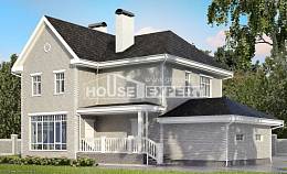 190-001-Л Проект двухэтажного дома, гараж, классический домик из кирпича Нальчик, House Expert