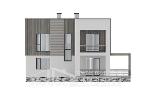 150-017-П Проект двухэтажного дома, классический дом из пеноблока Прохладный, House Expert