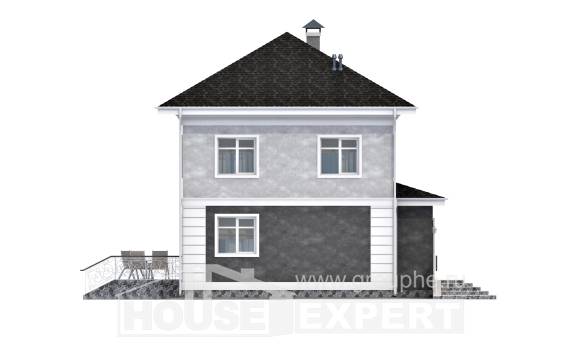 090-003-П Проект двухэтажного дома, бюджетный домик из бризолита Нальчик, House Expert