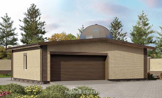 075-001-Л Проект гаража из кирпича Прохладный | Проекты домов от House Expert