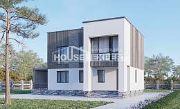 150-017-П Проект двухэтажного дома, недорогой дом из газосиликатных блоков Нальчик, House Expert